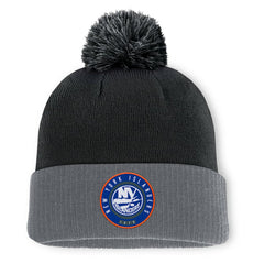 New York Islanders Fanatics Aspyn Cuffed Knit Hat with Pom - Black | Fanatics Clearance