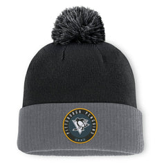 Pittsburgh Penguins Fanatics Aspyn Cuffed Knit Hat with Pom - Black | Fanatics online