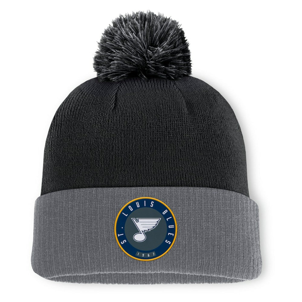 St. Louis Blues Fanatics Aspyn Cuffed Knit Hat with Pom - Black | Fanatics near me