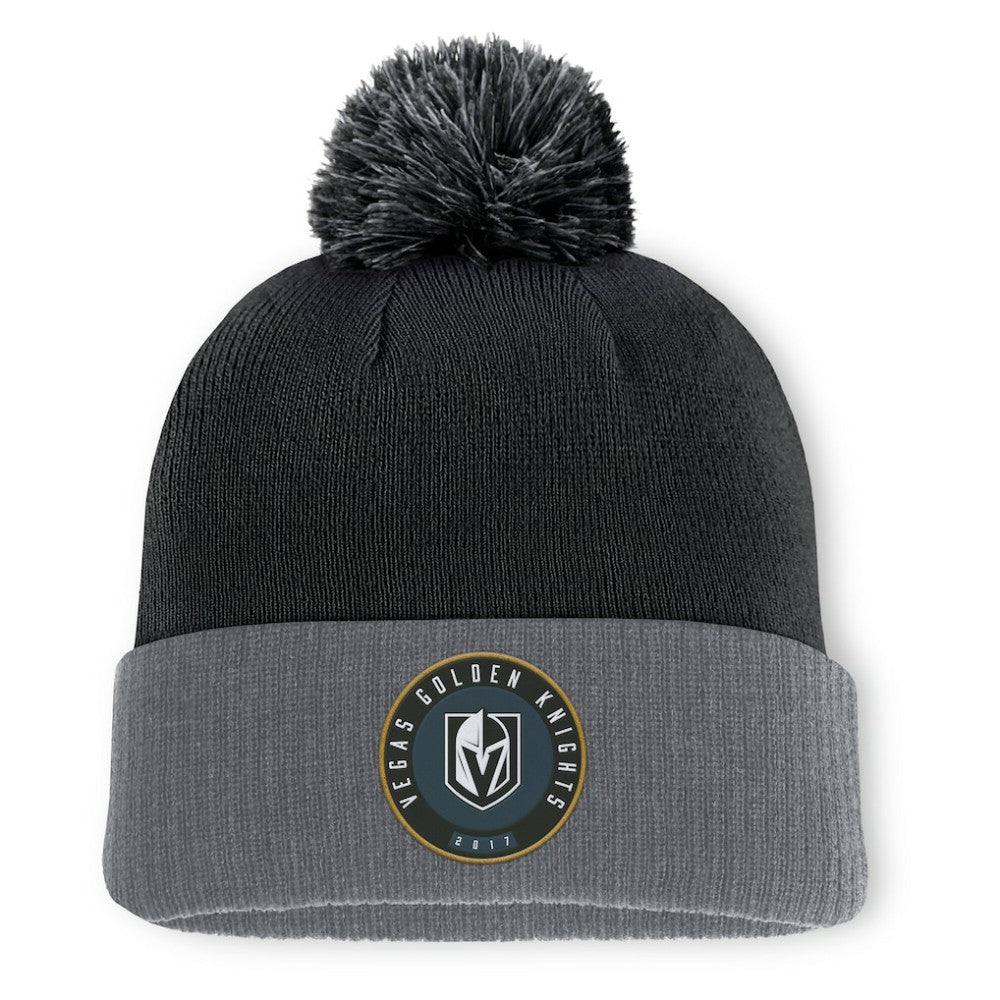 Vegas Golden Knights Fanatics Aspyn Cuffed Knit Hat with Pom - Black | Fanatics discount