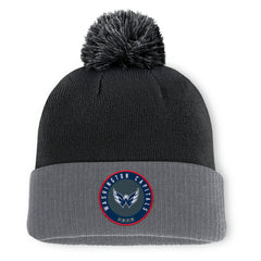 Washington Capitals Fanatics Aspyn Cuffed Knit Hat with Pom - Black | Fanatics Lifestyle