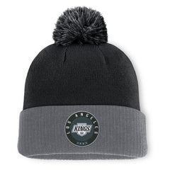 Los Angeles Kings Fanatics Aspyn Cuffed Knit Hat with Pom - Black | Fanatics sale