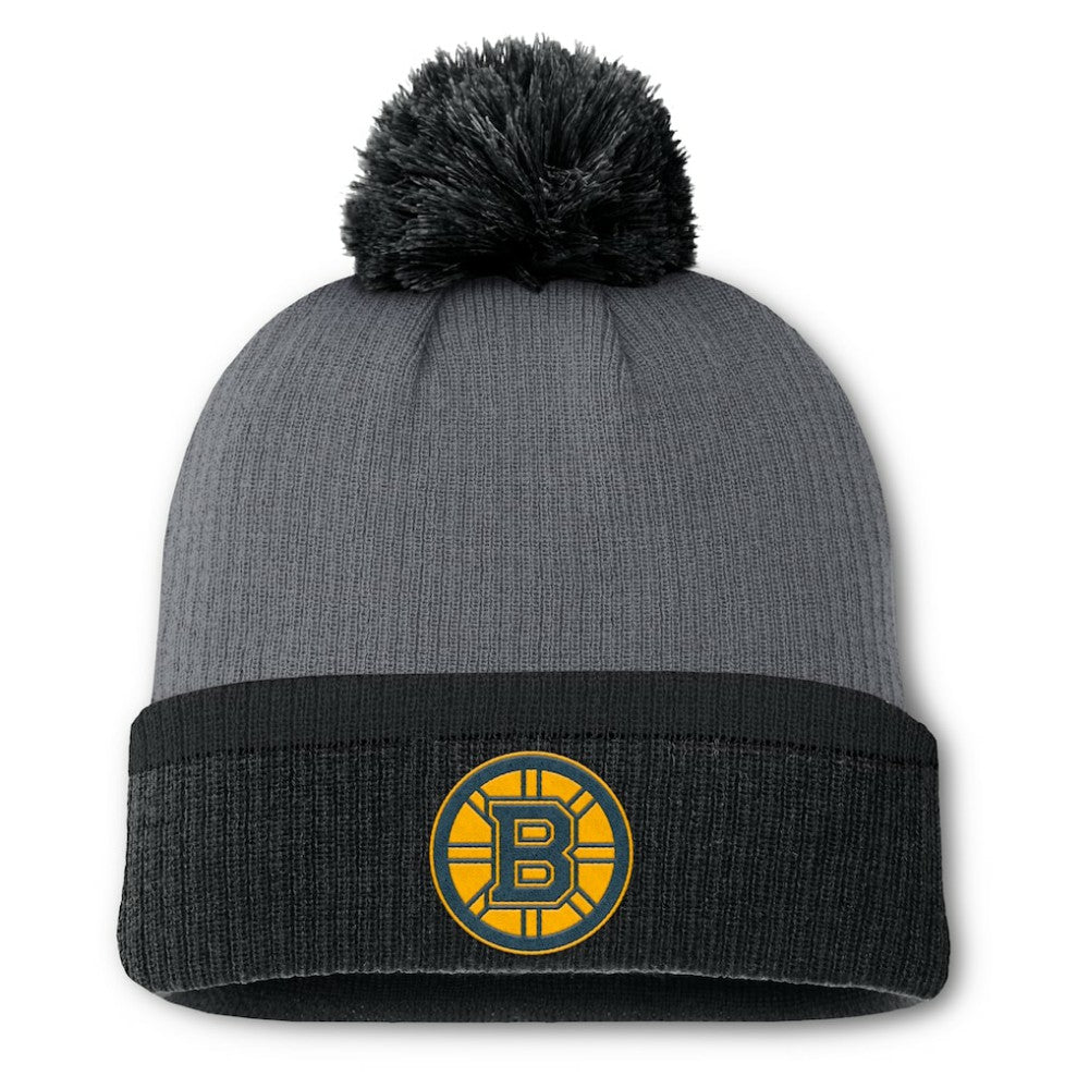 Boston Bruins Fanatics Women's Cuffed Knit Hat with Pom - Charcoal | Fanatics near me