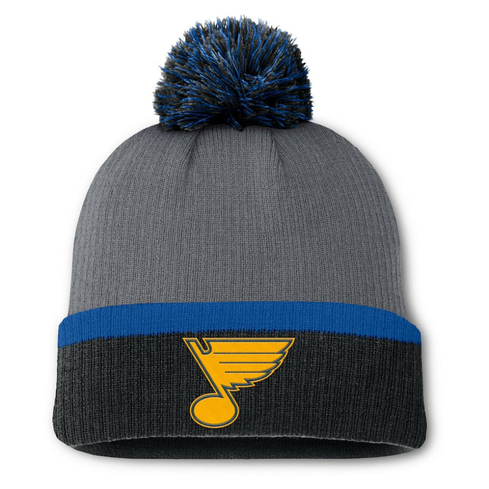 St. Louis Blues Fanatics Women's Cuffed Knit Hat with Pom - Charcoal | Fanatics online
