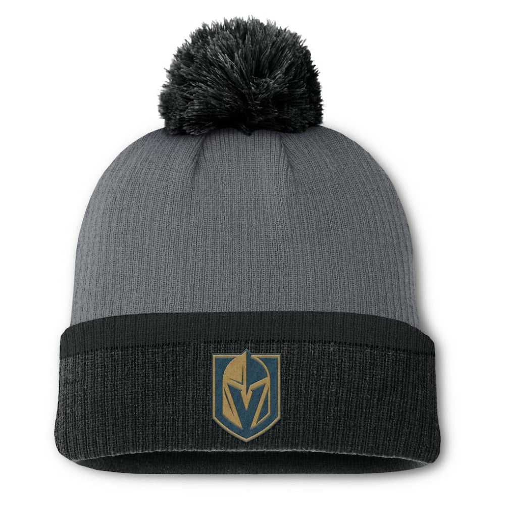 Vegas Golden Knights Fanatics Women's Cuffed Knit Hat with Pom - Charcoal | Fanatics online