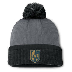 Vegas Golden Knights Fanatics Women's Cuffed Knit Hat with Pom - Charcoal | Fanatics online