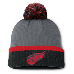 Detroit Red Wings Fanatics Women's Cuffed Knit Hat with Pom - Charcoal | Fanatics online