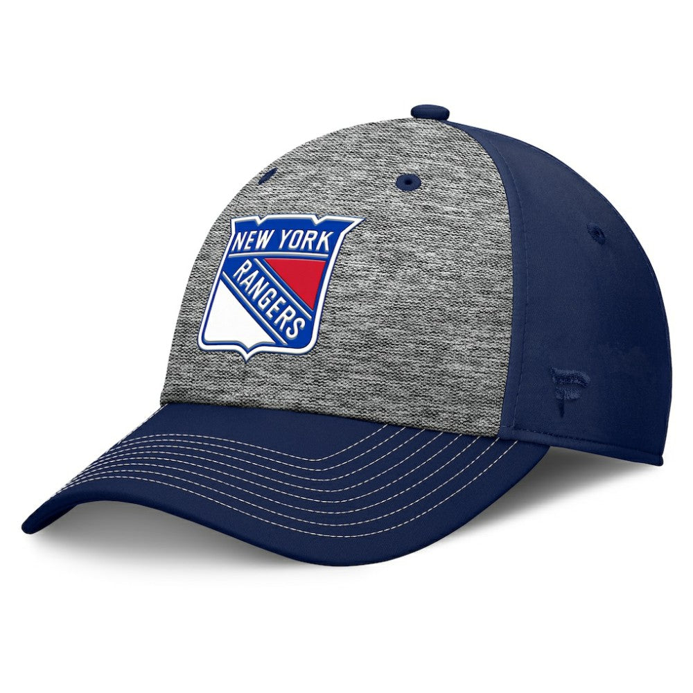 New York Rangers Fanatics Fundamental Top Shelf 2-Tone Flex Hat - Gray/Navy | Fanatics Lifestyle