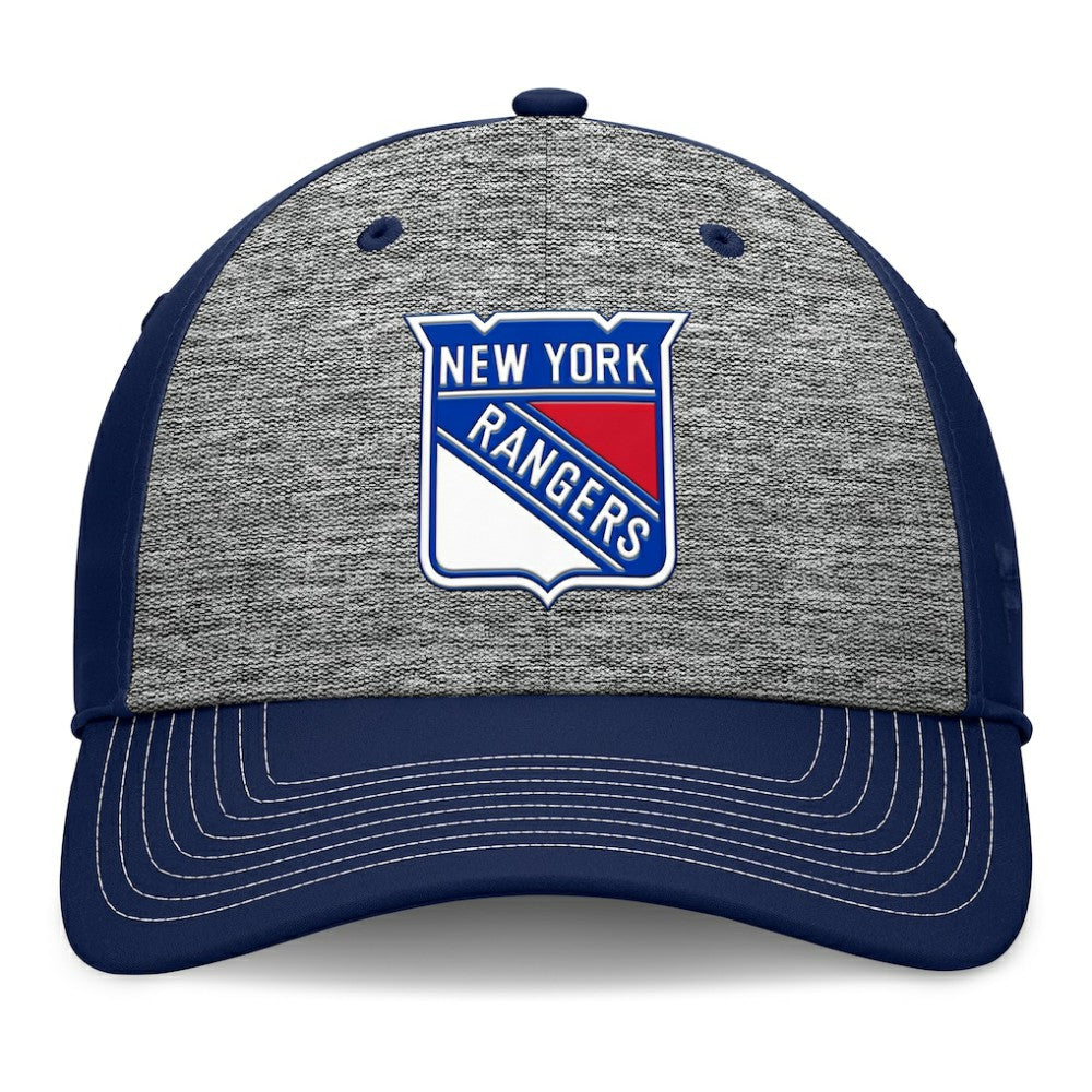 New York Rangers Fanatics Fundamental Top Shelf 2-Tone Flex Hat - Gray/Navy | Fanatics Lifestyle