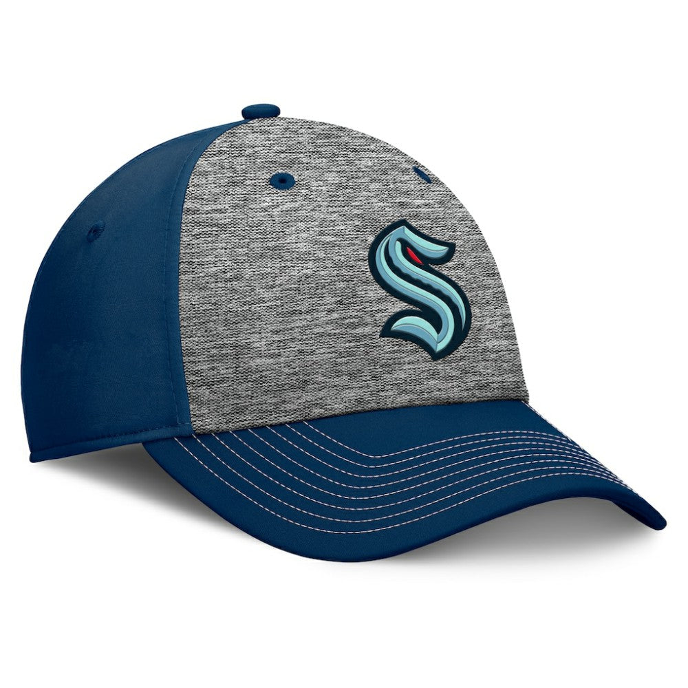 Seattle Kraken Fanatics Fundamental Top Shelf 2-Tone Flex Hat - Gray/Navy | Fanatics discount
