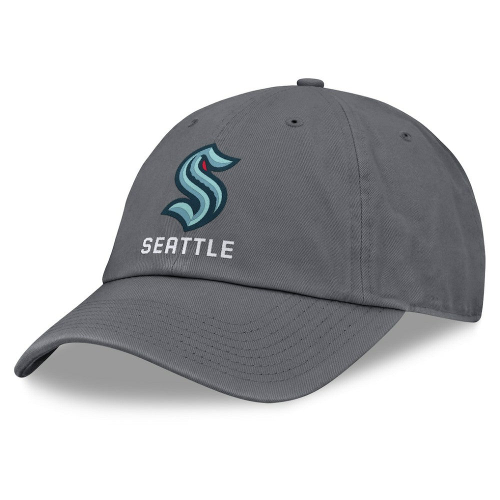 Seattle Kraken Fanatics Washed Adjustable Hat - Charcoal | Fanatics Clearance