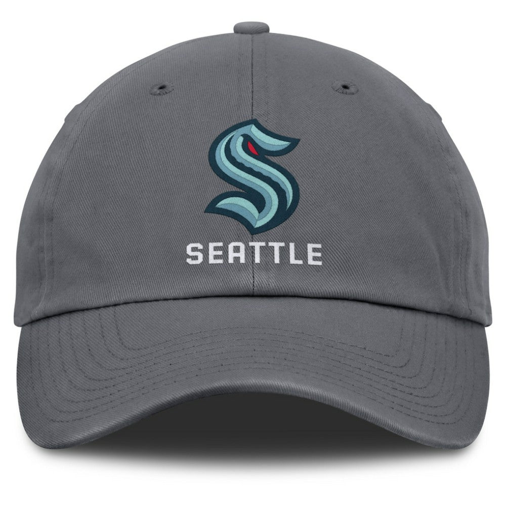 Seattle Kraken Fanatics Washed Adjustable Hat - Charcoal | Fanatics Clearance
