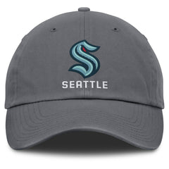 Seattle Kraken Fanatics Washed Adjustable Hat - Charcoal | Fanatics Clearance