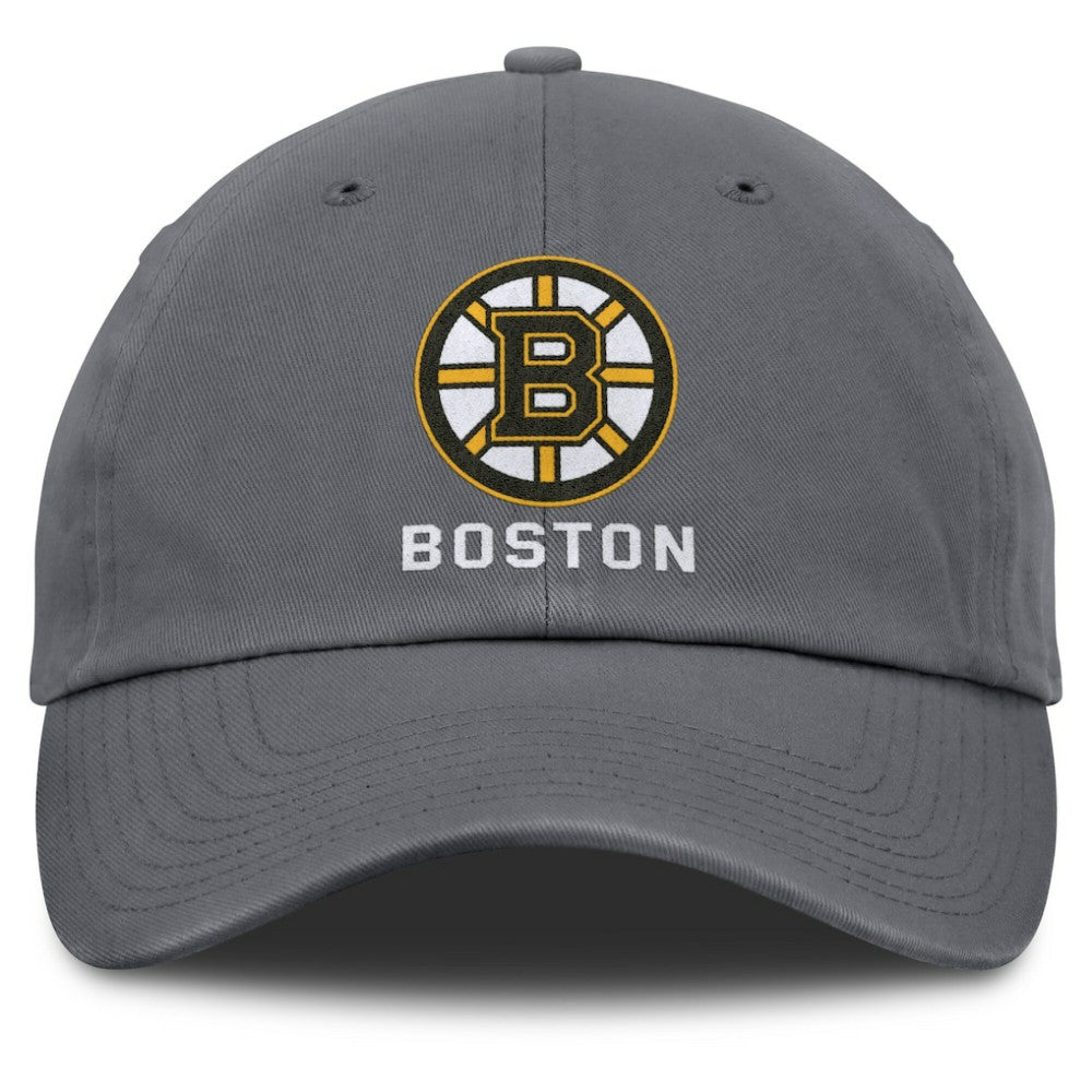 Boston Bruins Fanatics Washed Adjustable Hat - Charcoal | Fanatics discount