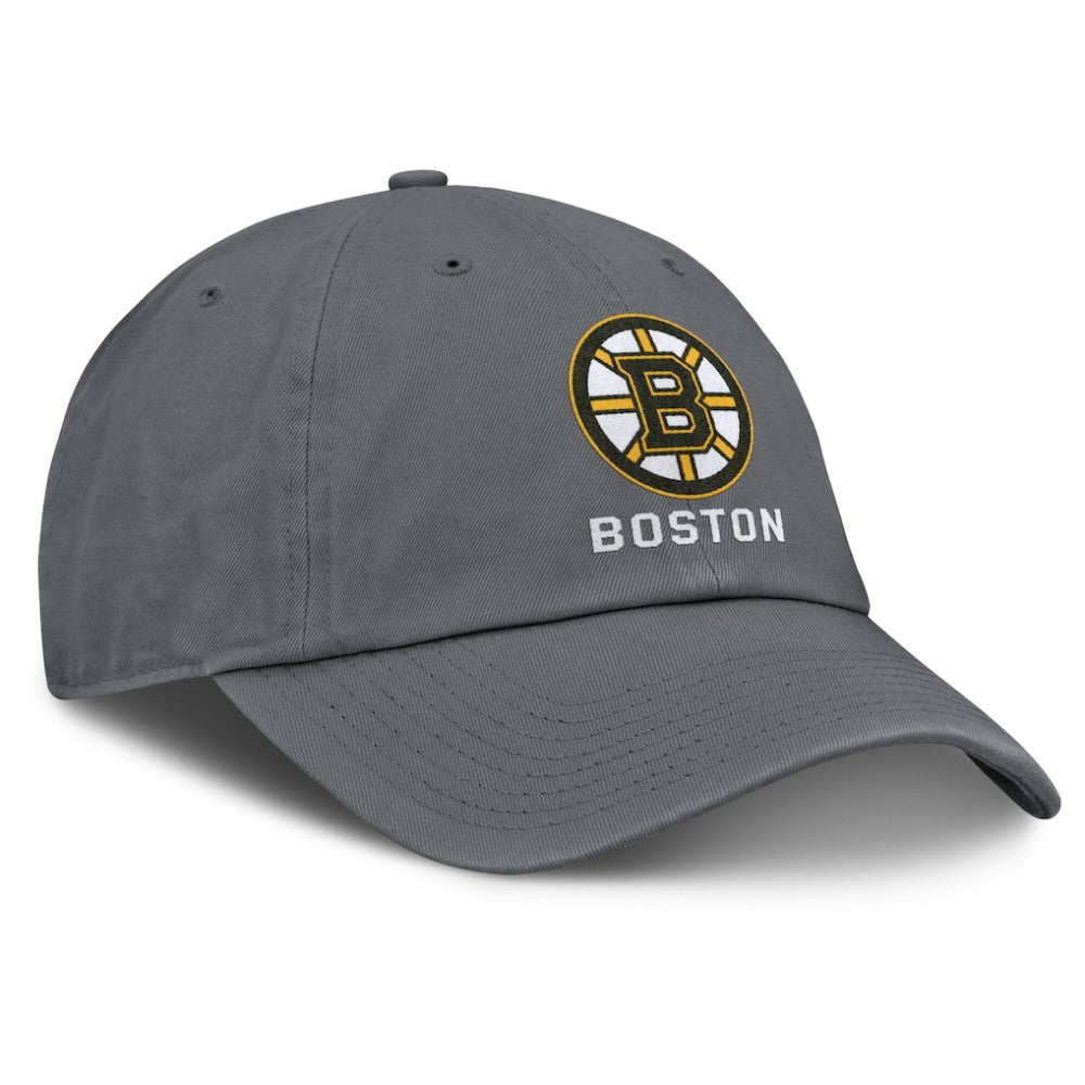 Boston Bruins Fanatics Washed Adjustable Hat - Charcoal | Fanatics discount