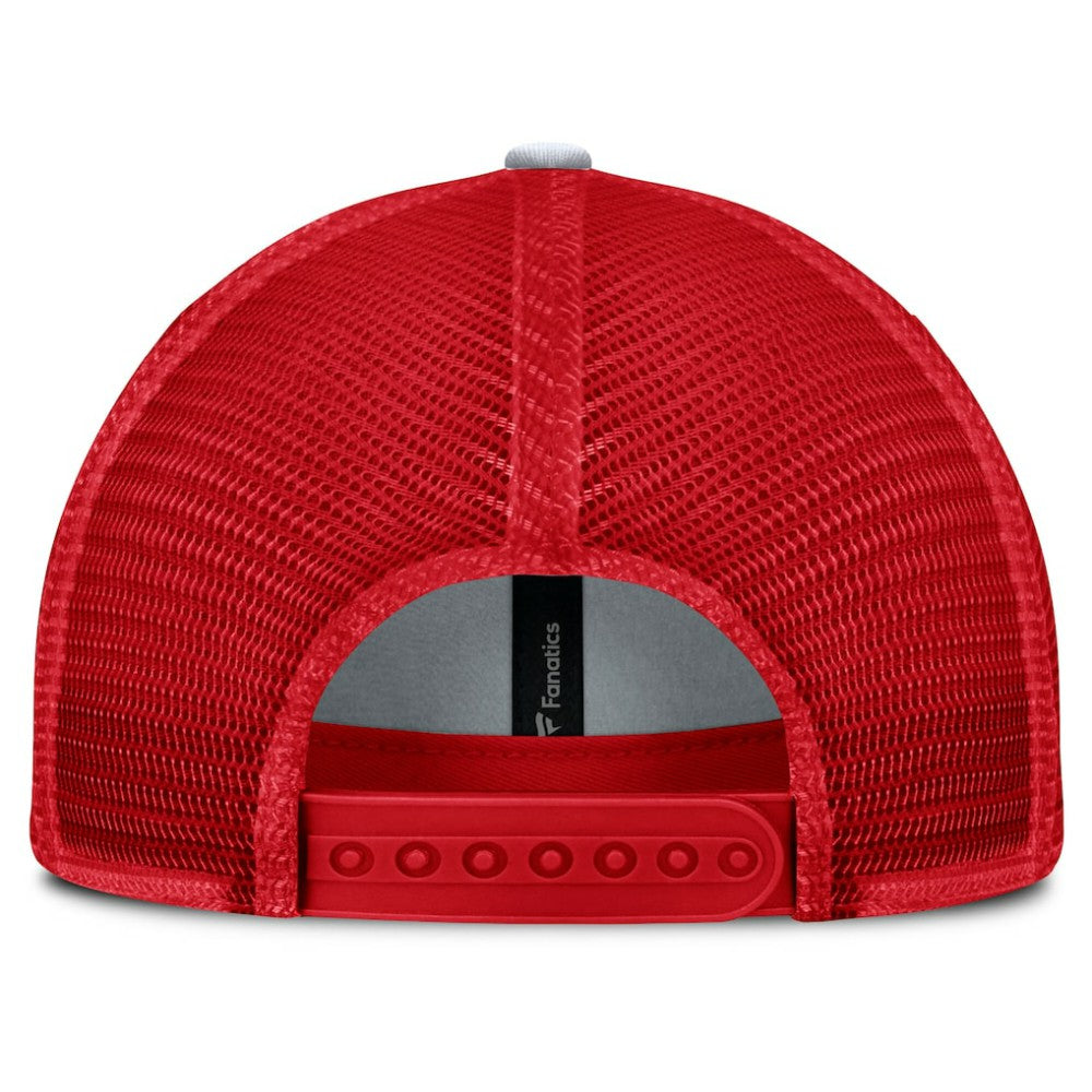 Detroit Red Wings Fanatics Fundamental One-Time Trucker Adjustable Hat - Red | Fanatics Lifestyle