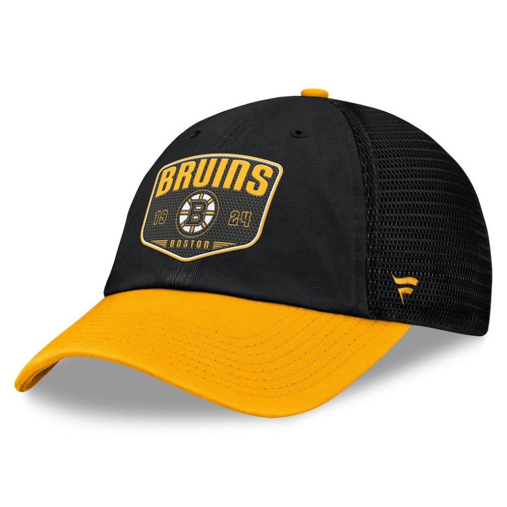 Boston Bruins Fanatics Fundamental One-Time Trucker Adjustable Hat - Black | Fanatics discount