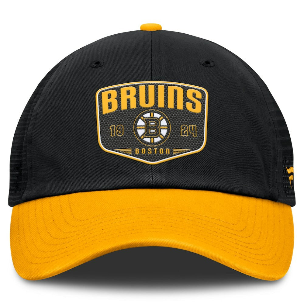 Boston Bruins Fanatics Fundamental One-Time Trucker Adjustable Hat - Black | Fanatics discount