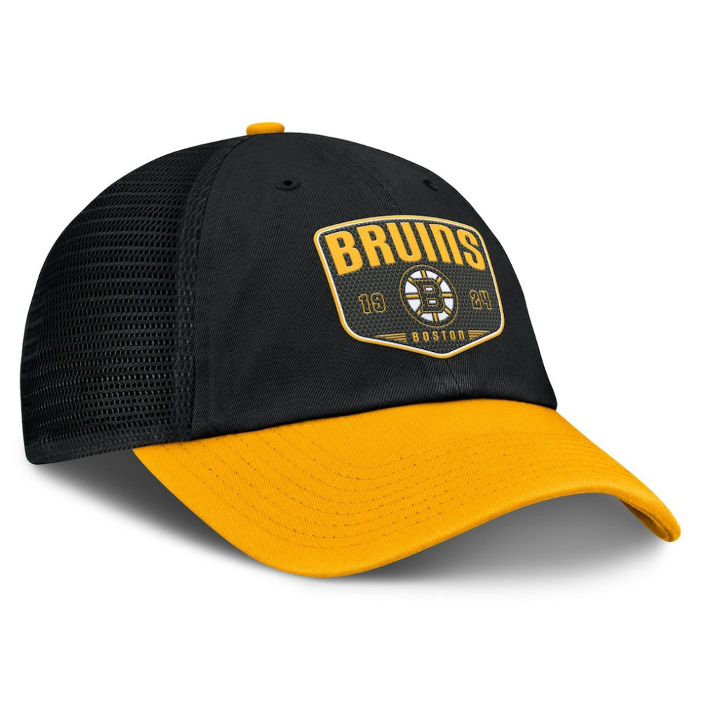 Boston Bruins Fanatics Fundamental One-Time Trucker Adjustable Hat - Black | Fanatics discount