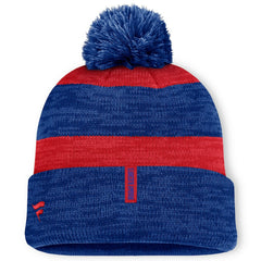 New York Rangers Fanatics Fundamental Red Line Cuffed Knit Hat with Pom - Navy | Fanatics sale
