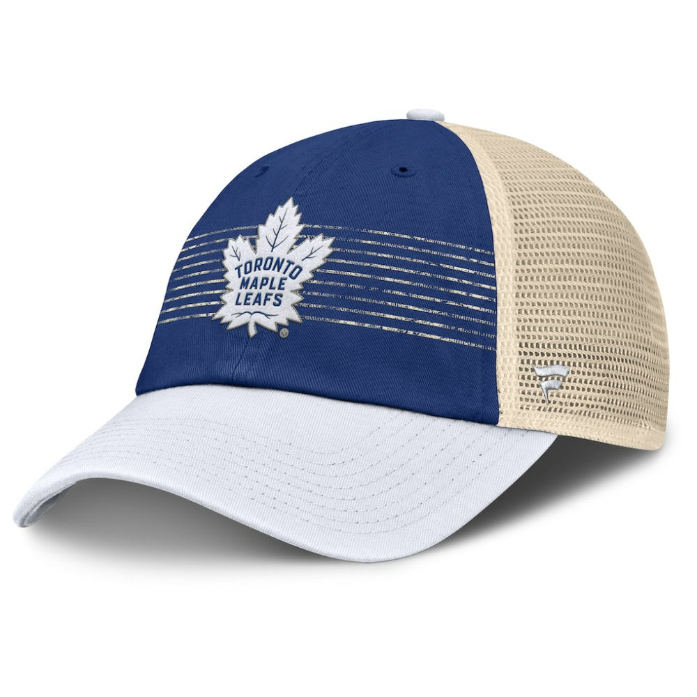 Toronto Maple Leafs Fanatics Heritage Breakaway Trucker Adjustable Hat - Blue/Cream | Fanatics sale