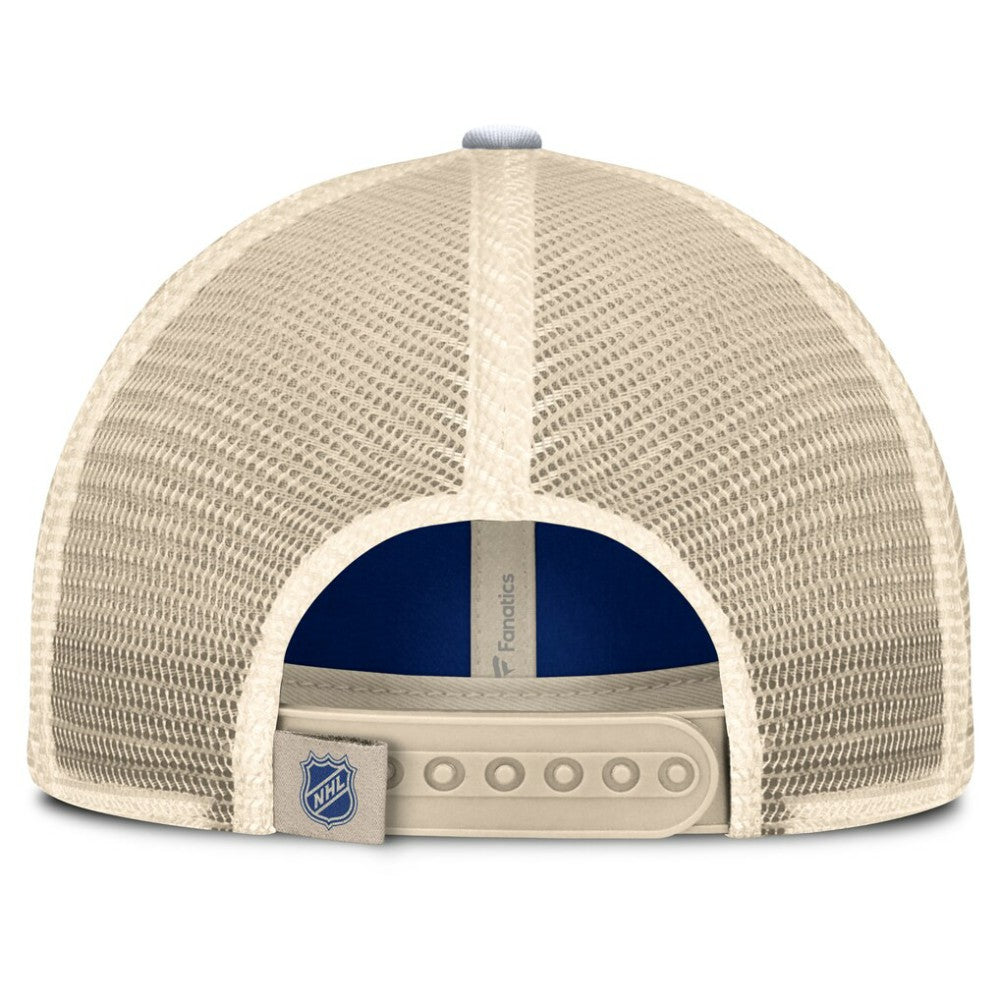 Toronto Maple Leafs Fanatics Heritage Breakaway Trucker Adjustable Hat - Blue/Cream | Fanatics sale