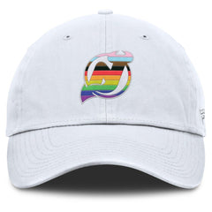 New Jersey Devils Fanatics PRIDE Adjustable Hat - White | Fanatics Clearance