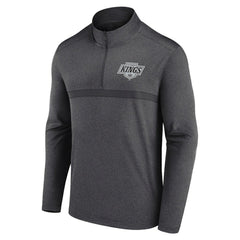 Los Angeles Kings Logo Athletic Head-to-Head Raglan Quarter-Zip Top - Heather Charcoal | NHL on sale