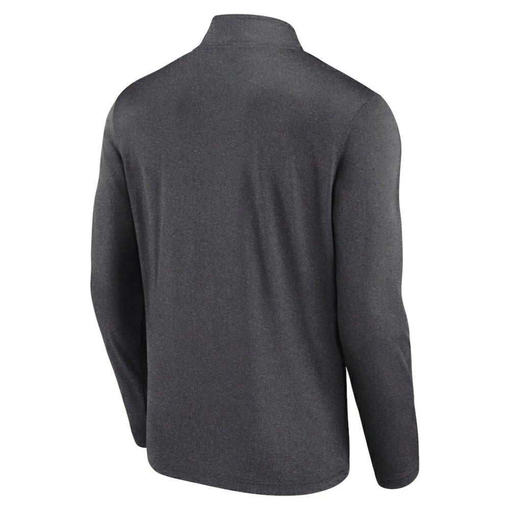 Philadelphia Flyers Logo Athletic Head-to-Head Raglan Quarter-Zip Top - Heather Charcoal | NHL discount