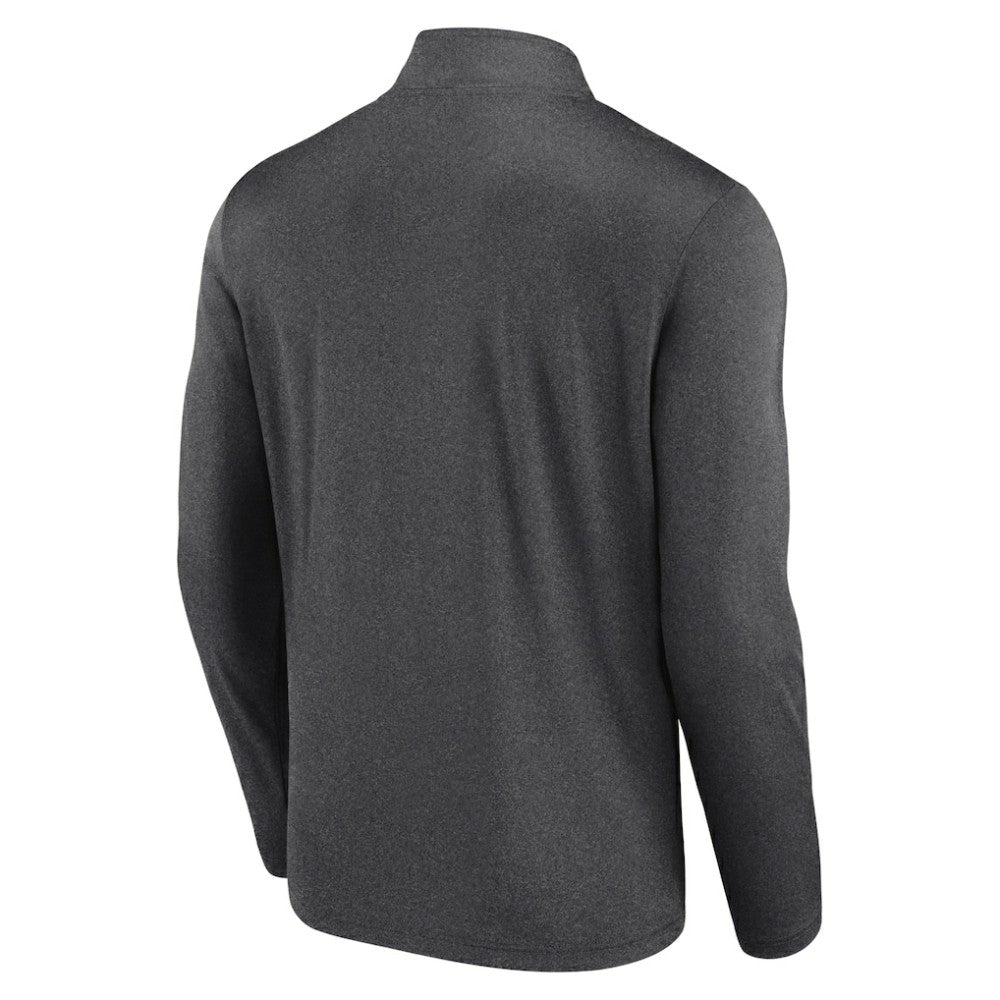 Boston Bruins Logo Athletic Head-to-Head Raglan Quarter-Zip Top - Heather Charcoal | NHL near me
