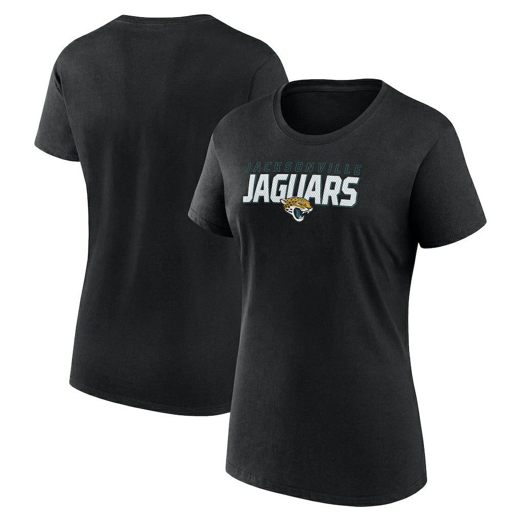 Jacksonville Jaguars Logo Athletic Women's Lean T-Shirt - Black - NFL