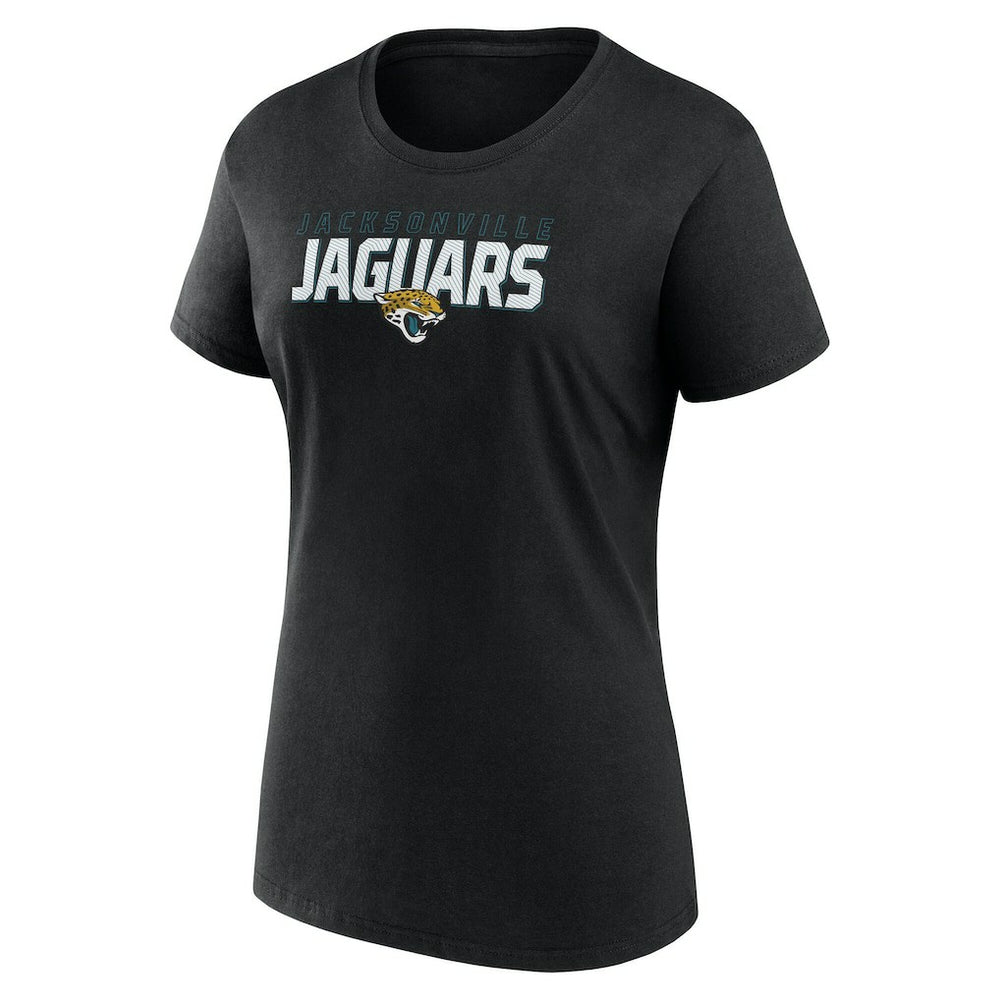 Jacksonville Jaguars Logo Athletic Women's Lean T-Shirt - Black - NFL