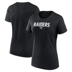 Las Vegas Raiders Logo Athletic Women's Lean T-Shirt - Black - NFL