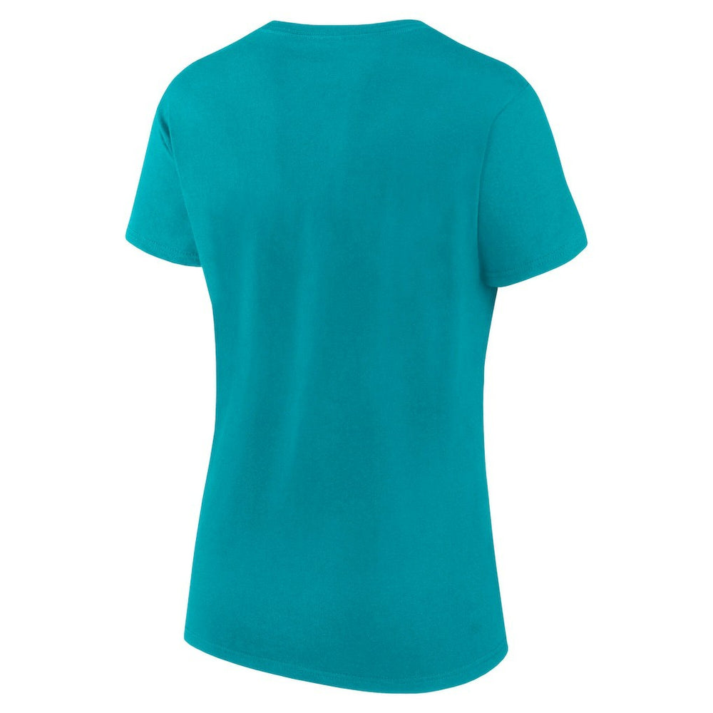 Miami Dolphins Logo Athletic Women's Lean T-Shirt - Aqua - NFL