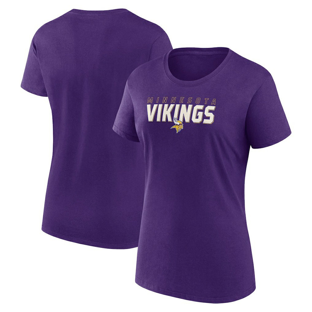 Minnesota Vikings Logo Athletic Women's Lean T-Shirt - Purple - NFL