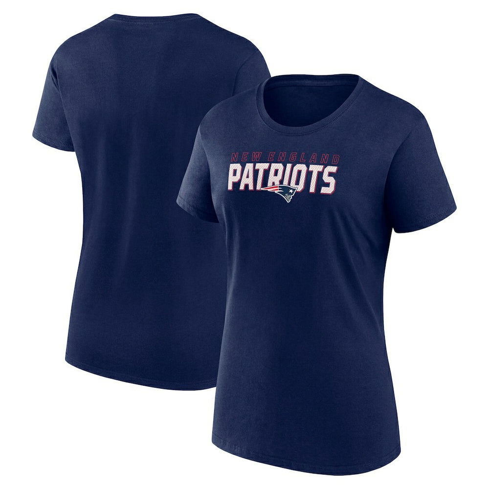 New England Patriots Logo Athletic Women's Lean T-Shirt - Navy - NFL