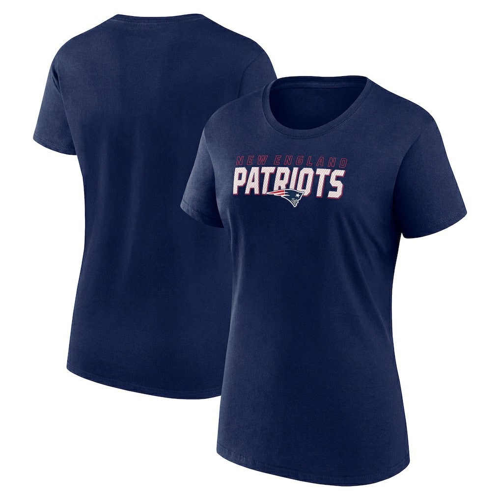 New England Patriots Logo Athletic Women's Lean T-Shirt - Navy - NFL
