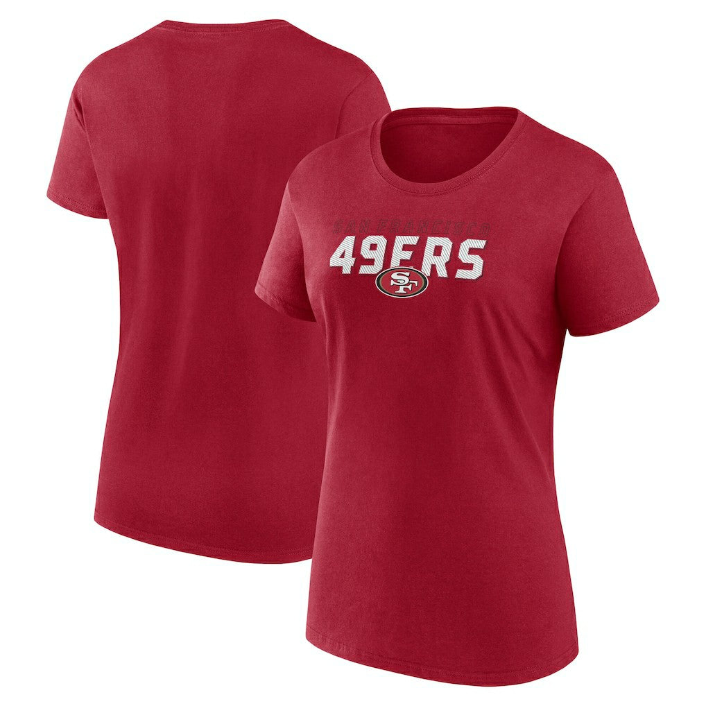 San Francisco 49ers Logo Athletic Women's Lean T-Shirt - Scarlet - NFL