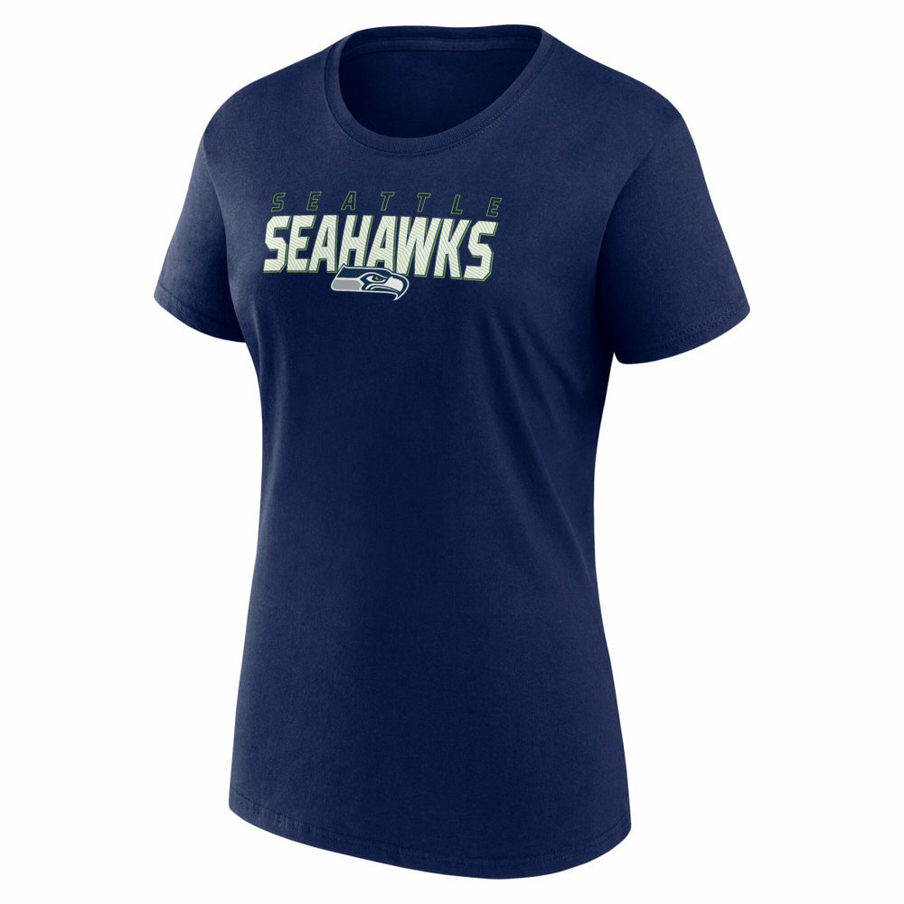 Seattle Seahawks Logo Athletic Women's Lean T-Shirt - College Navy - NFL