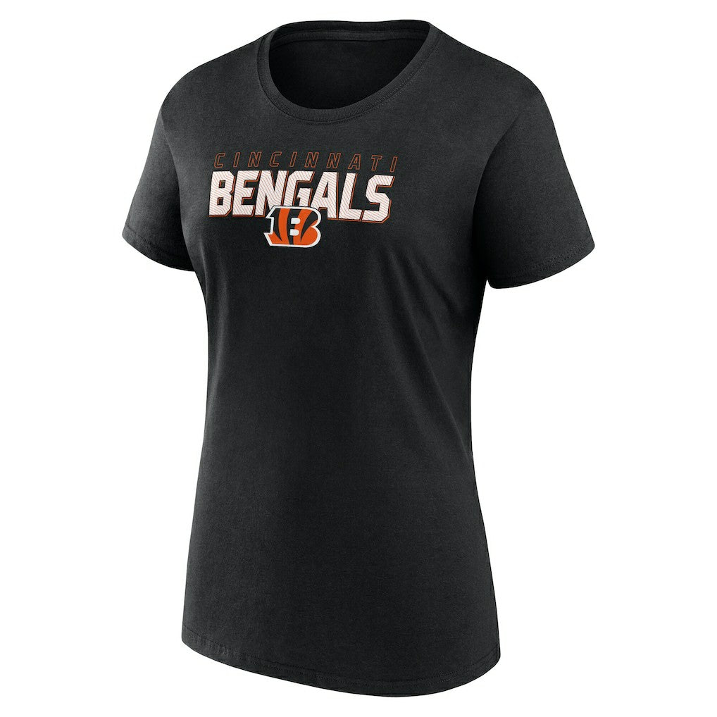 Cincinnati Bengals Logo Athletic Women's Lean T-Shirt - Black - NFL