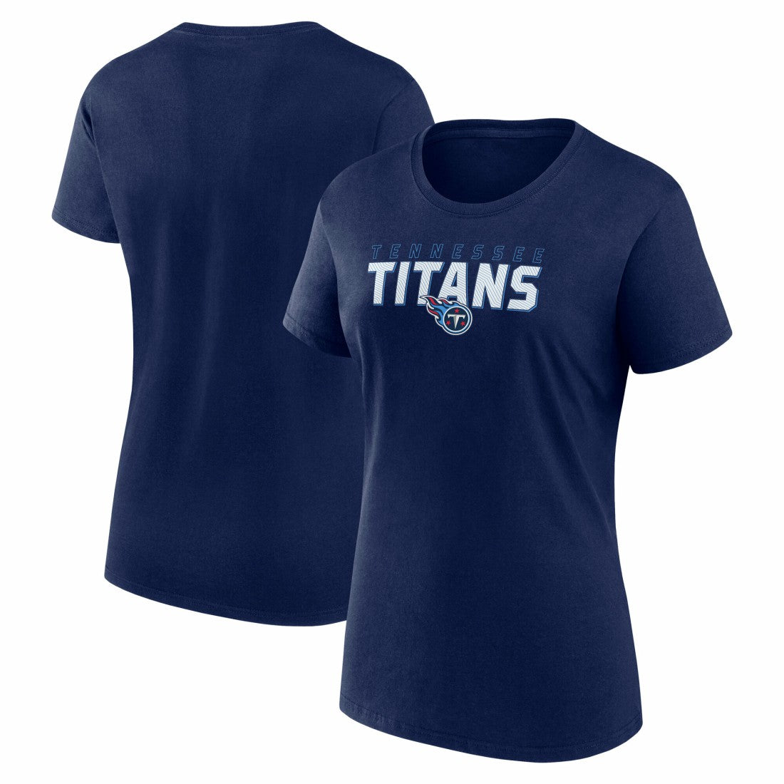 Tennessee Titans Logo Athletic Women's Lean T-Shirt - Navy - NFL