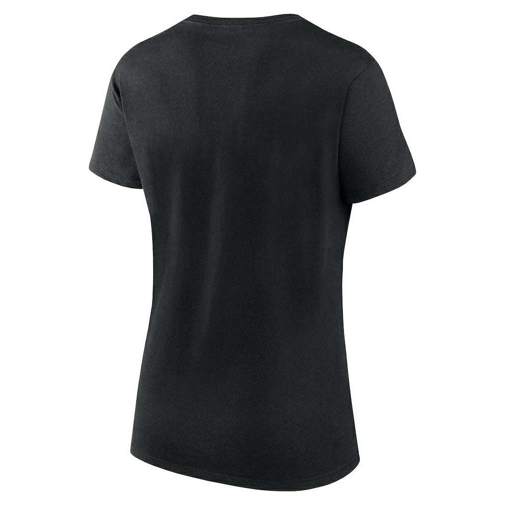 Carolina Panthers Logo Athletic Women's Lean T-Shirt - Black - NFL