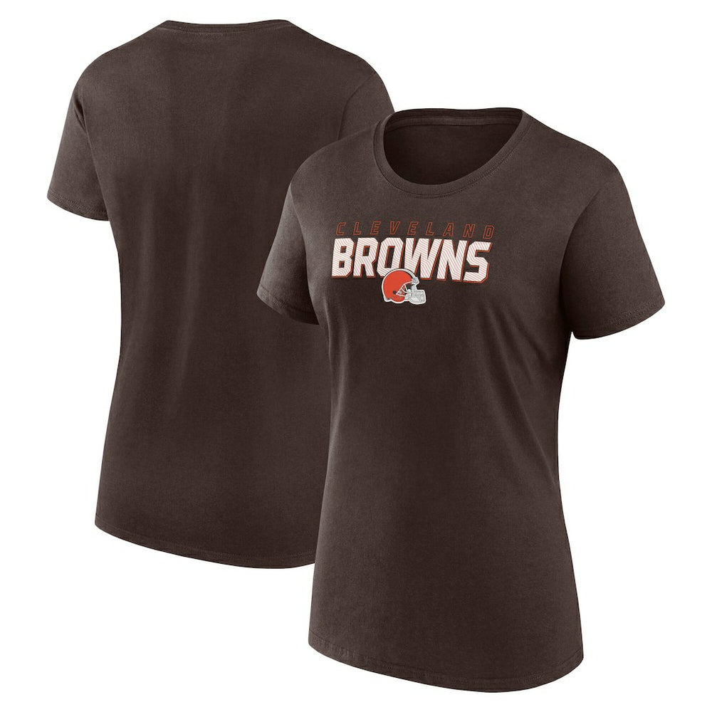 Cleveland Browns Logo Athletic Women's Lean T-Shirt - Brown - NFL
