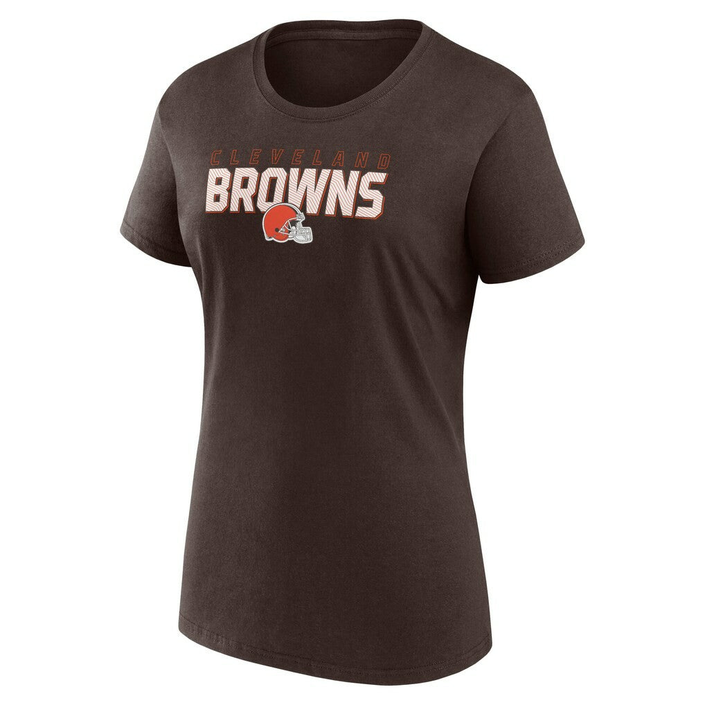 Cleveland Browns Logo Athletic Women's Lean T-Shirt - Brown - NFL