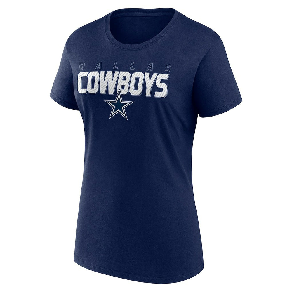 Dallas Cowboys Logo Athletic Women's Lean T-Shirt - Navy - NFL
