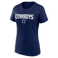 Dallas Cowboys Logo Athletic Women's Lean T-Shirt - Navy - NFL