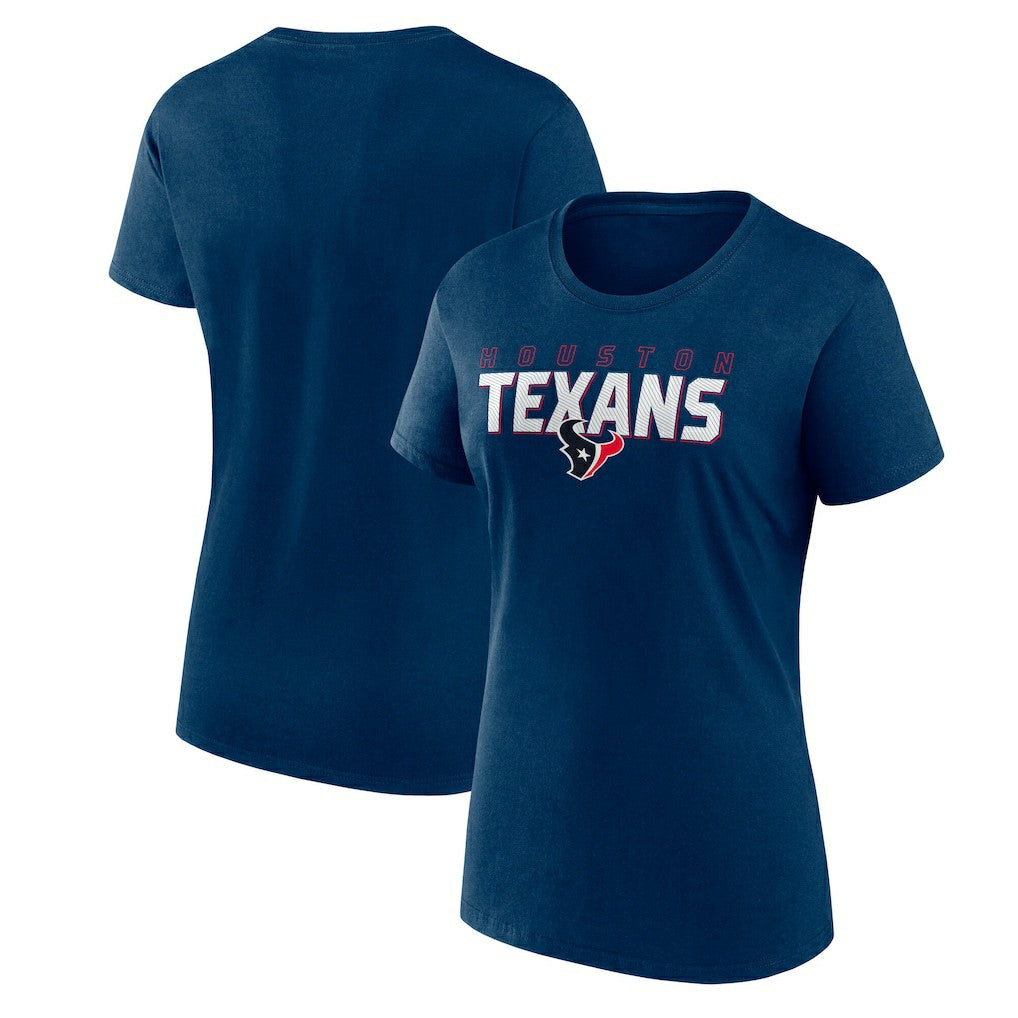 Houston Texans Logo Athletic Women's Lean T-Shirt - Navy - NFL