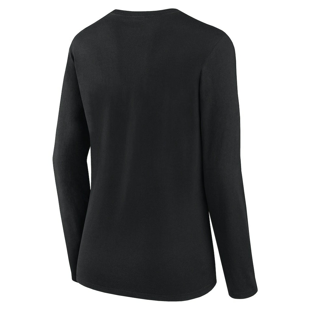 Pittsburgh Steelers Logo Athletic Women's Grip Long Sleeve T-Shirt - Black - NFL