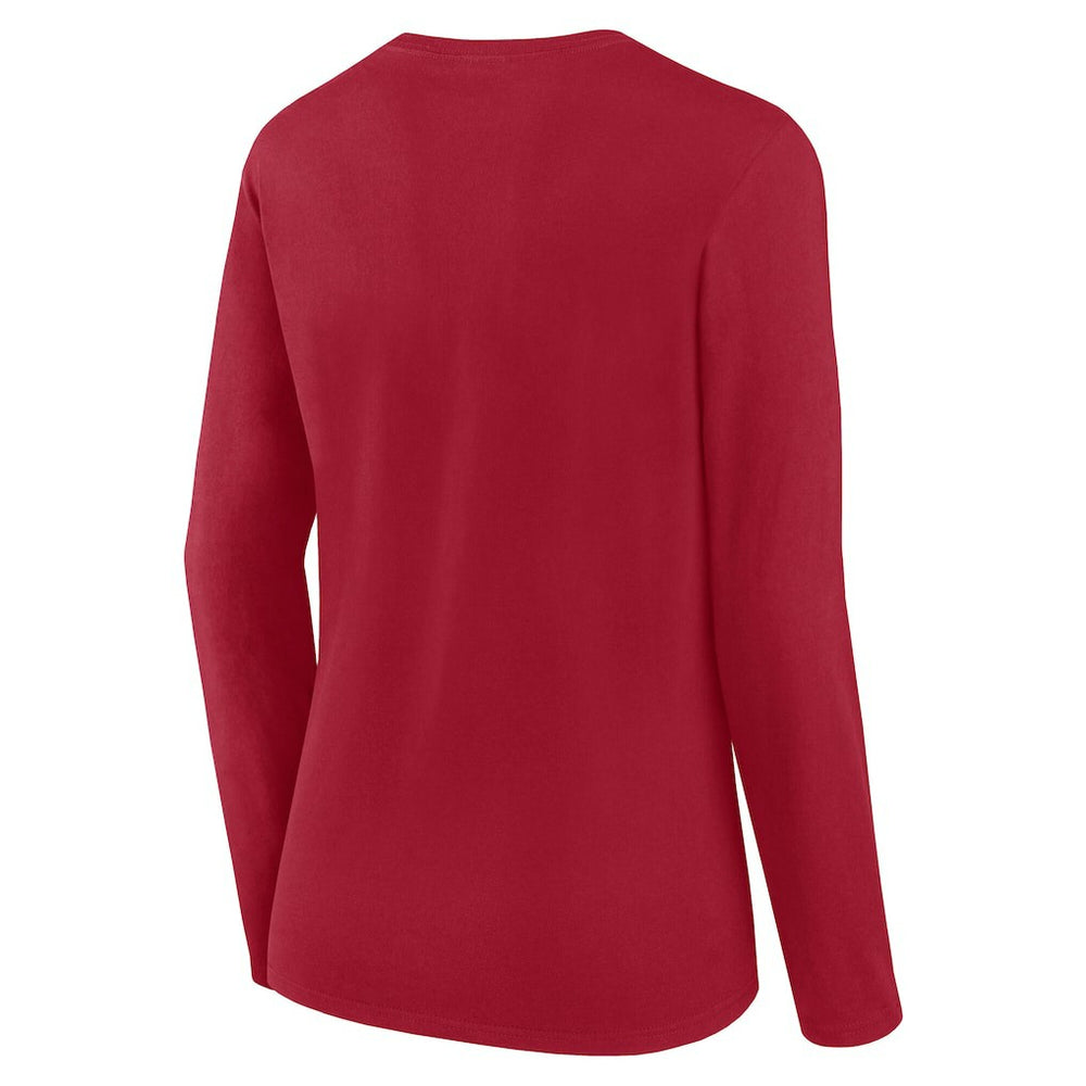 San Francisco 49ers Logo Athletic Women's Grip Long Sleeve T-Shirt - Scarlet - NFL