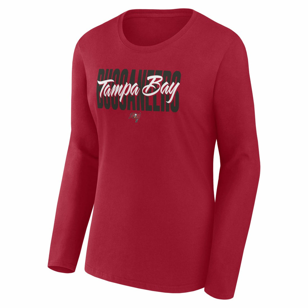 Tampa Bay Buccaneers Logo Athletic Women's Grip Long Sleeve T-Shirt - Red - NFL